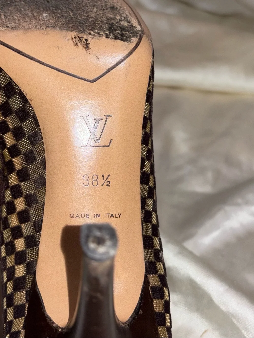 Vintage Louis Vuitton Damier Mesh Pointed Toe Pumps